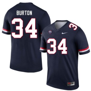 Men John Burton Navy Arizona #34 Jersey 429392-841