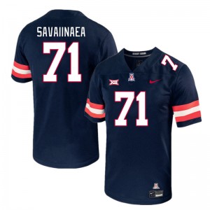 Men Jonah Savaiinaea Navy Arizona Wildcats #71 Big 12 Conference Jersey 390716-178