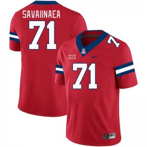 Men Jonah Savaiinaea Red Arizona Wildcats #71 Big 12 Conference Jersey 558413-639