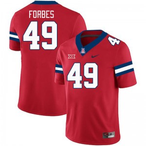 Men Jordan Forbes Red Arizona Wildcats #49 Big 12 Conference Jersey 171011-825