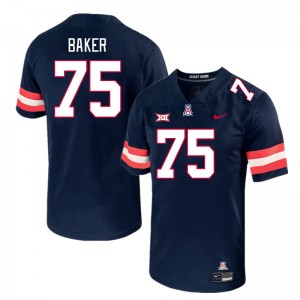 Men Josh Baker Navy Arizona Wildcats #75 Big 12 Conference Jersey 122073-478