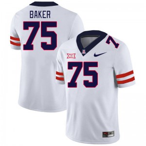 Men Josh Baker White Arizona Wildcats #75 Big 12 Conference Jersey 832217-548