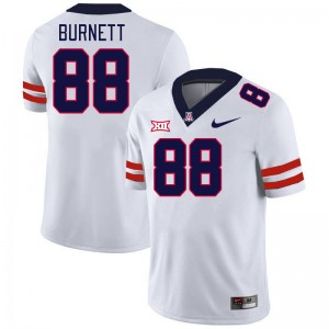 Men Keyan Burnett White University of Arizona #88 Big 12 Conference Jersey 940071-404