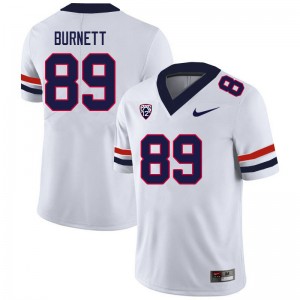 Men Keyan Burnett White University of Arizona #89 Jersey 964315-799