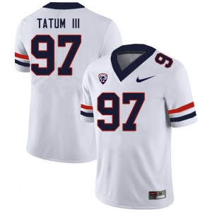 Men Leevel Tatum III White University of Arizona #97 Jersey 227685-999