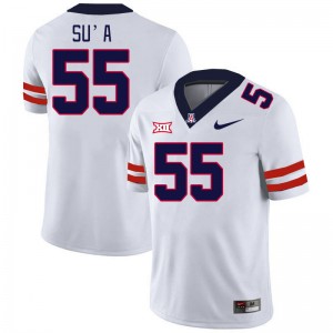 Men Leviticus Su'a White University of Arizona #55 Big 12 Conference Jersey 507998-949