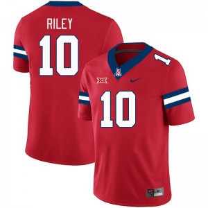 Men Malachi Riley Red University of Arizona #10 Big 12 Conference Jersey 419616-775