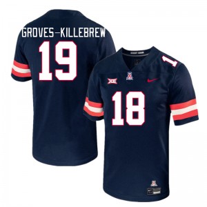 Men Marquis Groves-Killebrew Navy Wildcats #19 Big 12 Conference Jersey 788327-888