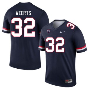 Men Matt Weerts Navy Wildcats #32 Jersey 472500-136