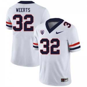 Men Matt Weerts White University of Arizona #32 Jersey 551740-458