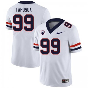 Men Myles Tapusoa White University of Arizona #99 Jersey 734182-838