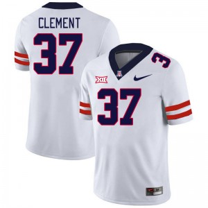 Men Nolan Clement White University of Arizona #37 Big 12 Conference Jersey 964745-485