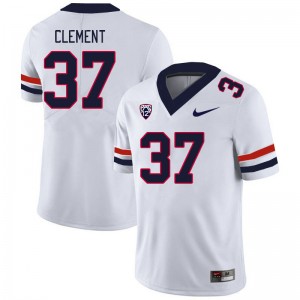 Men Nolan Clement White Wildcats #37 Jersey 127769-373