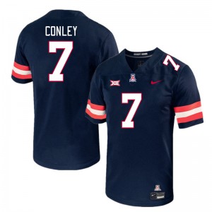 Men Quali Conley Navy Arizona Wildcats #7 Big 12 Conference Jersey 619893-217