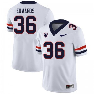 Men RJ Edwards White Arizona Wildcats #36 Jersey 402004-632