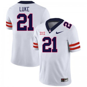 Men Rayshon Luke White Arizona #21 Big 12 Conference Jersey 265554-292