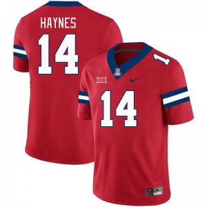 Men Rex Haynes Red University of Arizona #14 Big 12 Conference Jersey 507515-712