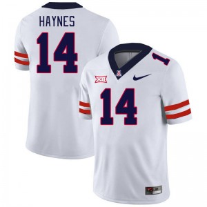 Men Rex Haynes White Arizona #14 Big 12 Conference Jersey 532979-761