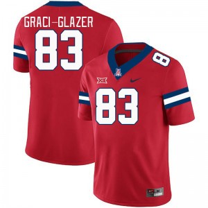 Men Sam Graci-Glazer Red University of Arizona #83 Big 12 Conference Jersey 160622-507