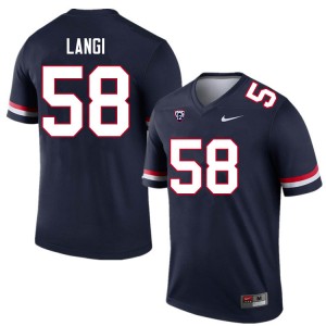 Men Sam Langi Navy Arizona Wildcats #58 Jersey 618026-311