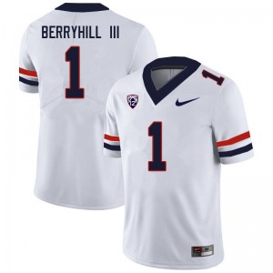 Men Stanley Berryhill III White University of Arizona #1 Jersey 182747-522