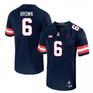 Men Taye Brown Navy Arizona Wildcats #6 Big 12 Conference Jersey 762846-125