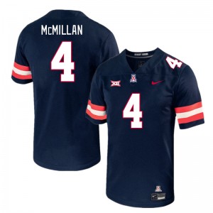 Men Tetairoa McMillan Navy Arizona Wildcats #4 Big 12 Conference Jersey 670748-787