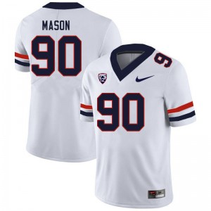 Men Trevon Mason White University of Arizona #90 Jersey 706340-178