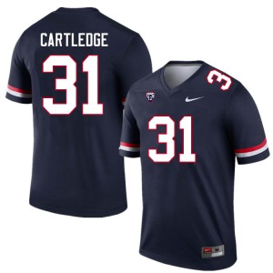Men Trey Cartledge Navy Arizona Wildcats #31 Jersey 321323-374
