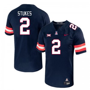 Men Treydan Stukes Navy Wildcats #2 Big 12 Conference Jersey 332592-763