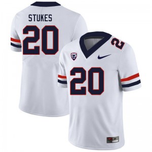 Men Treydan Stukes White Arizona #20 Jersey 224813-337