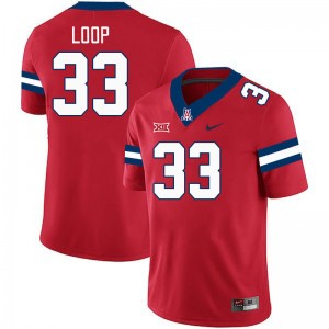 Men Tyler Loop Red Wildcats #33 Big 12 Conference Jersey 820061-681