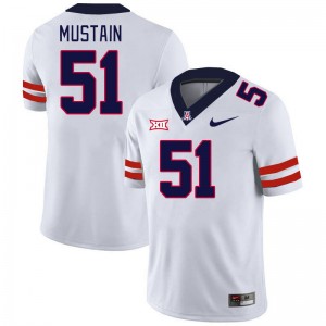 Men Tyler Mustain White Arizona #51 Big 12 Conference Jersey 274604-567