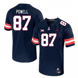 Men Tyler Powell Navy Arizona Wildcats #87 Big 12 Conference Jersey 280571-554