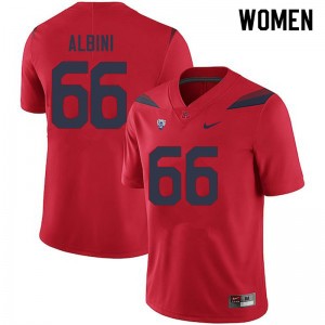 Women Geno Albini Red University of Arizona #66 Jersey 966220-782