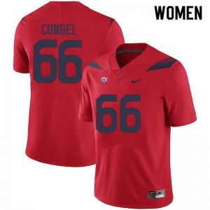 Women Robert Congel Red Wildcats #66 Jersey 337506-461