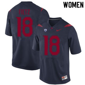 Women Cameron Fietz Navy University of Arizona #18 Jersey 317600-617