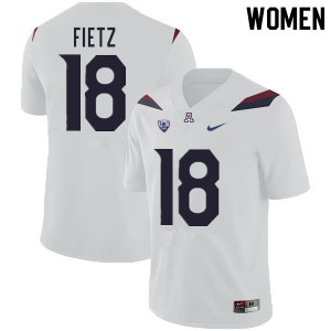 Women Cameron Fietz White Arizona Wildcats #18 Jersey 243174-458