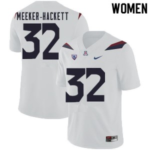 Women Jacob Meeker-Hackett White Arizona #32 Jersey 474687-622