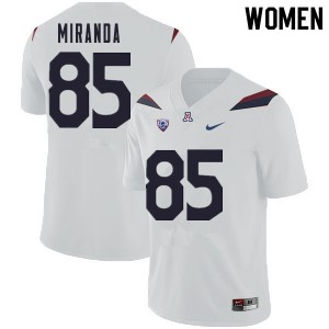 Women Roberto Miranda White Wildcats #85 Jersey 268373-961