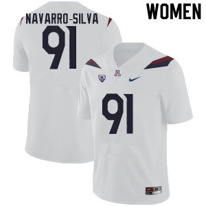 Women Alex Navarro-Silva White Arizona Wildcats #91 Jersey 348124-680