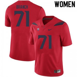 Women Darrell Branch Red Arizona #71 Jersey 814211-381