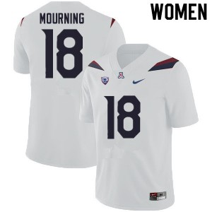Women Derick Mourning White Arizona #18 Jersey 309675-654