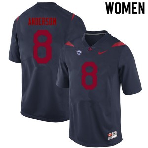 Women Drake Anderson Navy Arizona Wildcats #8 Jersey 295761-453