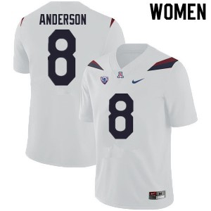 Women Drake Anderson White Arizona Wildcats #8 Jersey 642072-774