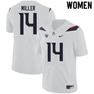 Women Dyelan Miller White Arizona #14 Jersey 687850-473
