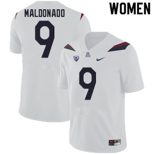 Women Gunner Maldonado White Wildcats #9 Jersey 490453-211