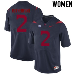 Women Isaiah Rutherford Navy Arizona Wildcats #2 Jersey 250021-461