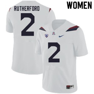 Women Isaiah Rutherford White Arizona Wildcats #2 Jersey 387180-286