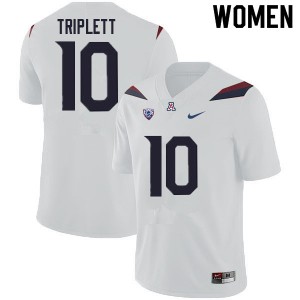 Women Jabar Triplett White Arizona Wildcats #10 Jersey 361608-545
